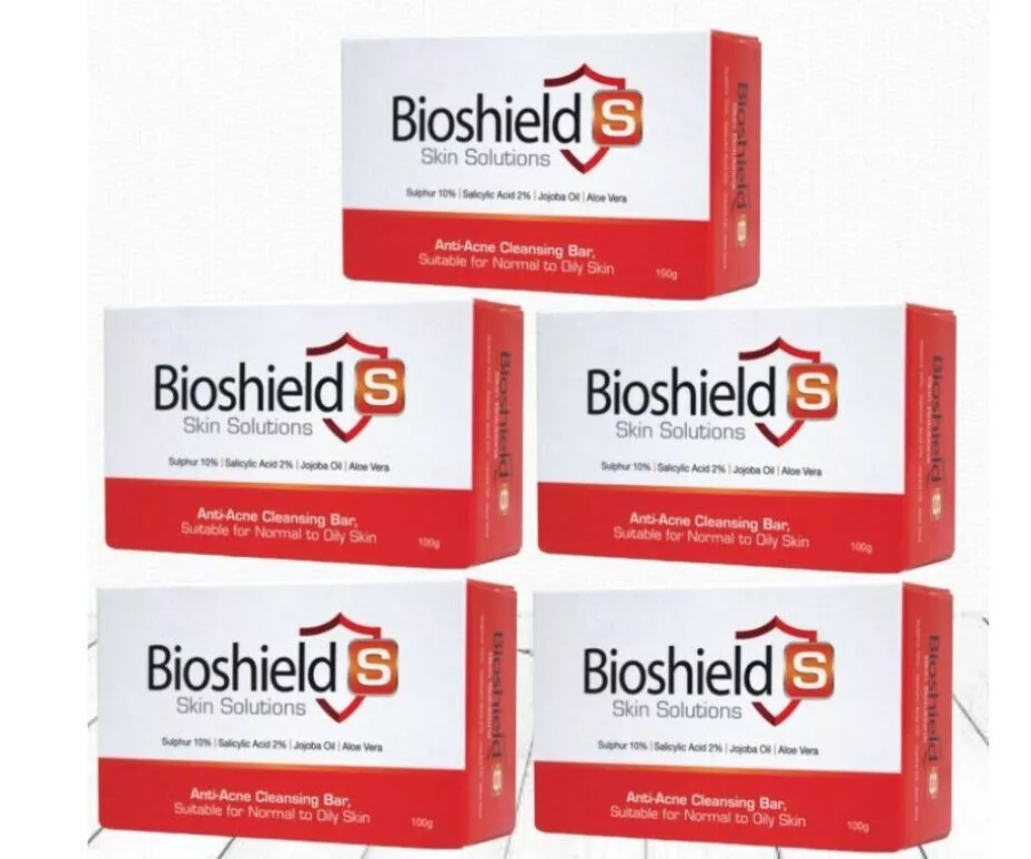 5 Bar 100g Bioshield S Soap Anti-Acne Skin Solution Cleansing Bar DHL EX... - $55.80