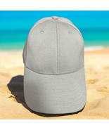 New Era Baseball Cap Unisex Hat Stretch Fit Size Medium Large Plain Gray - $14.22