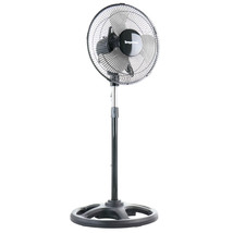 Impress Mighty Mite 10&quot; 3 Speed High Velocity Standing Fan in Black - £42.87 GBP