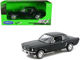 1964 1/2 Ford Mustang Coupe Hard Top Black 1/24 Diecast Model Car by Welly - $41.84