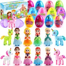 12Packs Easter Eggs with Toys Inside 8Pack Jumbo Princess Deformation To... - $24.81