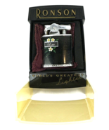 Vintage Ronson Lighter Princess Flower Daisy Black Silver Original Box B... - €79,29 EUR
