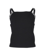 Alexander Wang Logo Jacquard Bodycon Tank Top In Viscose Women Black M - £135.27 GBP