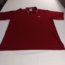 Adidas RN#88387 Men's Red Cotton Blend Short Sleeve Polo Shirt Size Large image 10