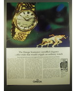 1966 Omega Seamaster Watch Advertisement - unruffled elegance - £14.78 GBP