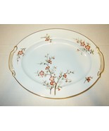 NORITAKE china Brenda 3064 Oval Serving Platter 12&quot; x 9&quot; Gold Trim Flora... - £28.19 GBP