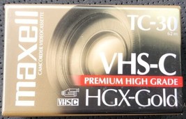 Maxwell VHC-C TC-30 HGX-Gold Premium High Grade Video Cassette Tape Sealed - £9.07 GBP