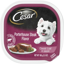 Cesar Classic Loaf in Sauce Adult Wet Dog Food Porterhouse Steak 3.5oz. (Case of - £64.45 GBP