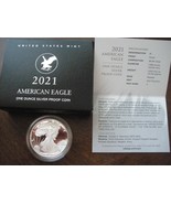 2021 S American Silver Eagle Proof One Ounce Coin (21EMN) Type 2 - $125.00