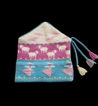 Vintage Mountain Ladies &amp; Ewe Wool Knit Beannie Ski hat Sheep/dancers  - $29.70