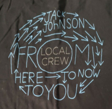 Jack Johnson T-SHIRT 2XL 100% Cotton 2014 From Here To Now To You Free Shipping - £22.53 GBP