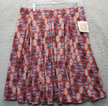 LuLaRoe A Line Skirt Womens 2XL Multi Geometric Pleated Elastic Waistban... - £15.69 GBP