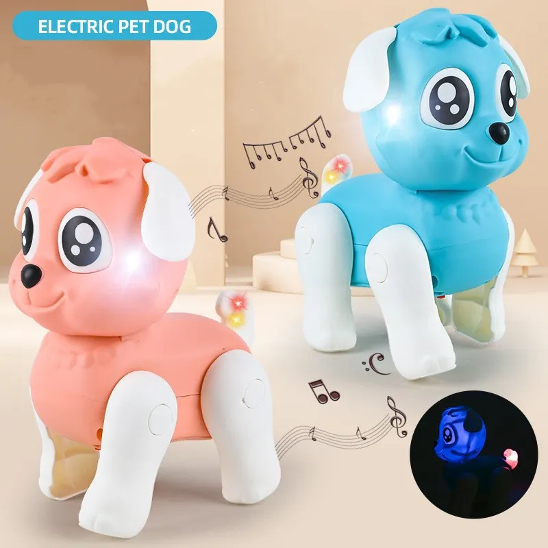 Cartoon Electronic Dog Toys Battery Powered Walking Puppy Toy With Light Music - £14.73 GBP