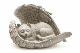 Cat Sleeping in Angel Wings Pet Memorial Statue - £24.51 GBP