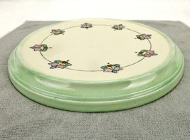 Teapot Trivet, Vintage Ceramic, Abstract Flowers, TK Czechoslovakia, TRV-08 - $14.65