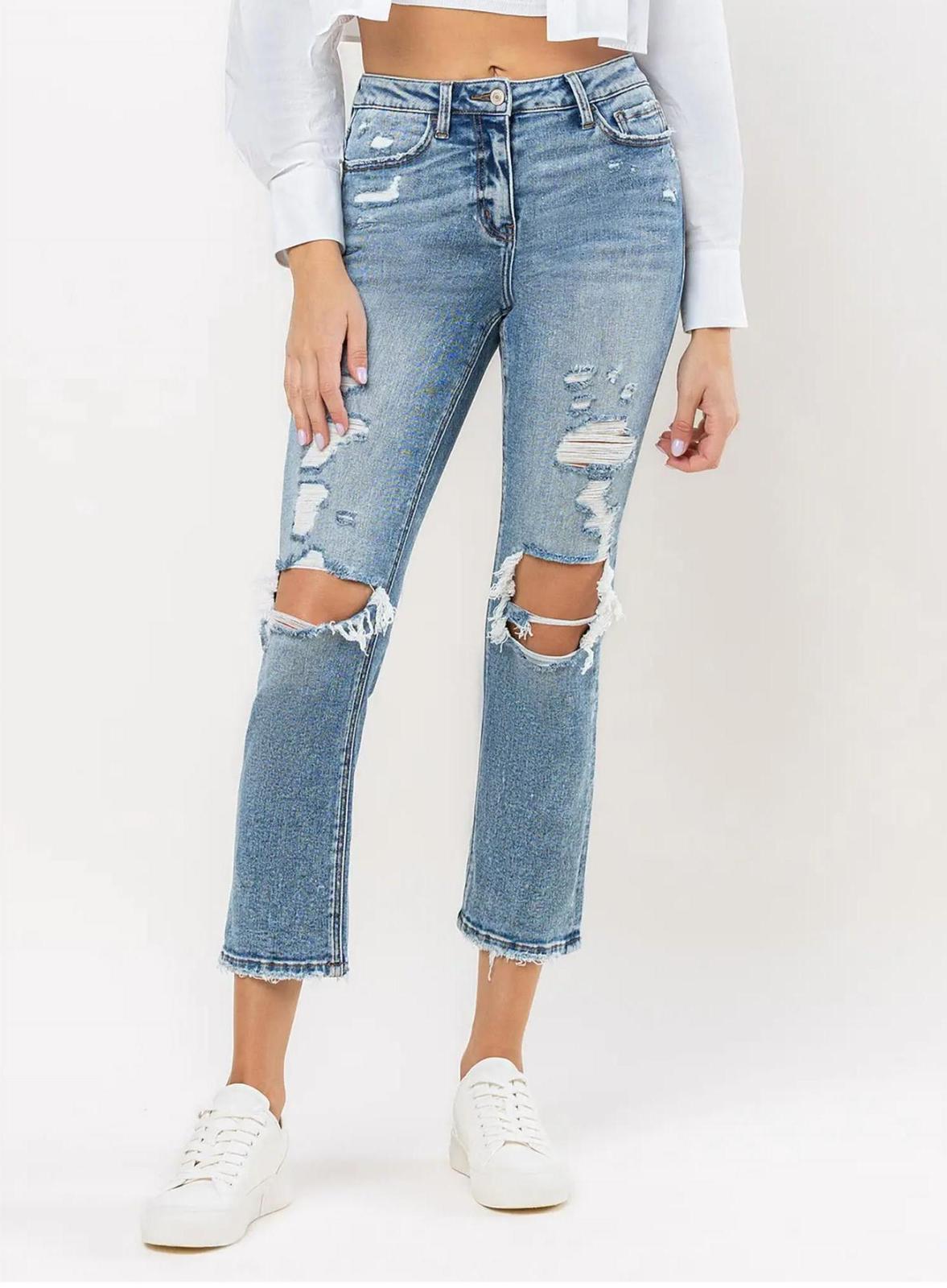 Vervet By Flying Monkey High Rise Slim Straight Jeans Size 24W - $37.62