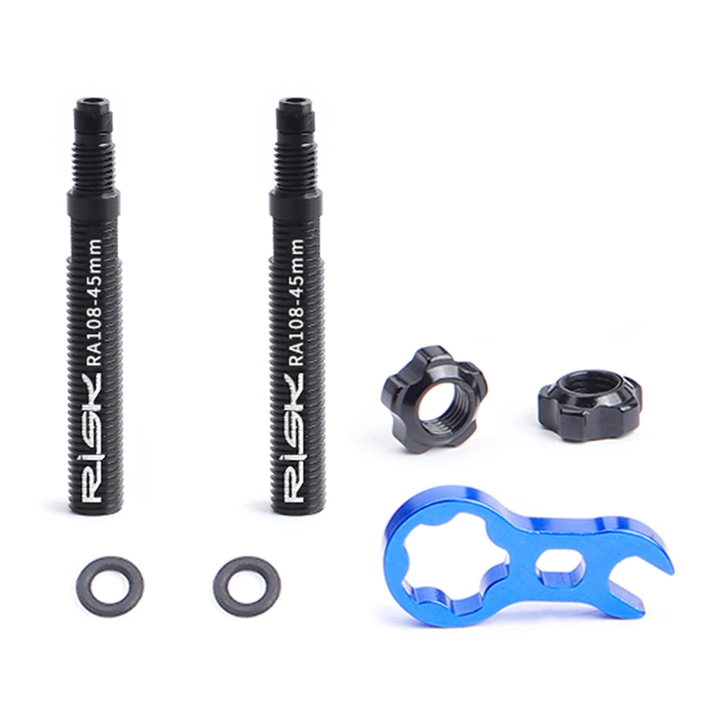 Bicycle Inner s Tire Extension Rod Bi PortableRemovable Presta Valve Extender Du - £24.14 GBP