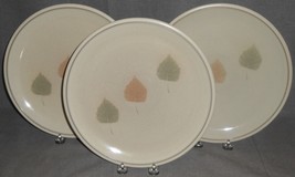 Set (3) Denby Handcrafted Energy Leaf Pattern Dinner Plates Made In England - £89.21 GBP