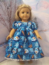 homemade 18" american girl/madame alexan frozen olaf nightgown doll clothes - $17.82
