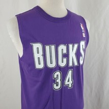 Vintage Milwaukee Bucks Ray Allen #34 Champion Sleeveless T-Shirt Medium Jersey - £27.53 GBP