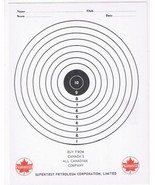 Vintage Supertest Petroleum Canada Rifle Target Bullseye Sheet - $3.51