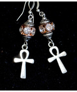 Key of life earrings, Egyptian cross earrings, Ankh earrings, Boho (E975) - £11.18 GBP