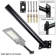 990000Lm Commercial Solar Street Light Led Outdoor Mounting Pole 50Cm Black - £37.87 GBP
