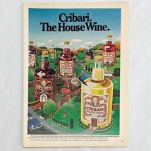 Vintage 1978 Cribari Wine Magazine Print Ad The House Wine Full Color 8&quot;... - $6.62