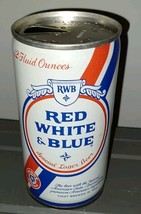 Red White and Blue Pabst Empty Vintage Beer Can - Steel Sides 12 oz - $9.25