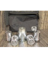 GENUINE OEM HONDA 08W42-SNA-100 Chrome Wheel Lock Set with Key Bag Used - $19.39