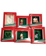 Vintage Lot of 6 Hallmark Christmas Tree Ornament Stocking King, Bunny H... - $525.12 MXN
