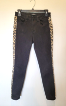 Judy Blue Womens Jeans Size 7/28 Skinny Fit Denim Black Leopard Print Si... - $20.85