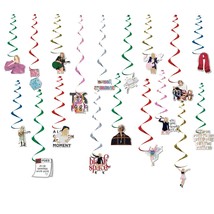 Ts Party Decorations -36Pcs Ts Hanging Swirls ,Multicolored Hanging Streamers Fo - £18.82 GBP