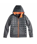 Boys Jacket ZeroXposur Hooded Hybrid Puffer Weather Resistant Gray Coat-... - $29.70