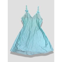 VINTAGE Satin Slip Dress Light Green/Blue/Turquoise/Teal Lingerie Women&#39;... - $303.91 MXN