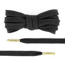 Flat Cotton Black Shoelaces with Gold Tips by Loop King Laces - £14.15 GBP+