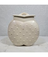 Vtg McCoy Strawberry Heart Hobnail Cookie Jar Lid 7.5&quot; White Lidded Stor... - £147.29 GBP