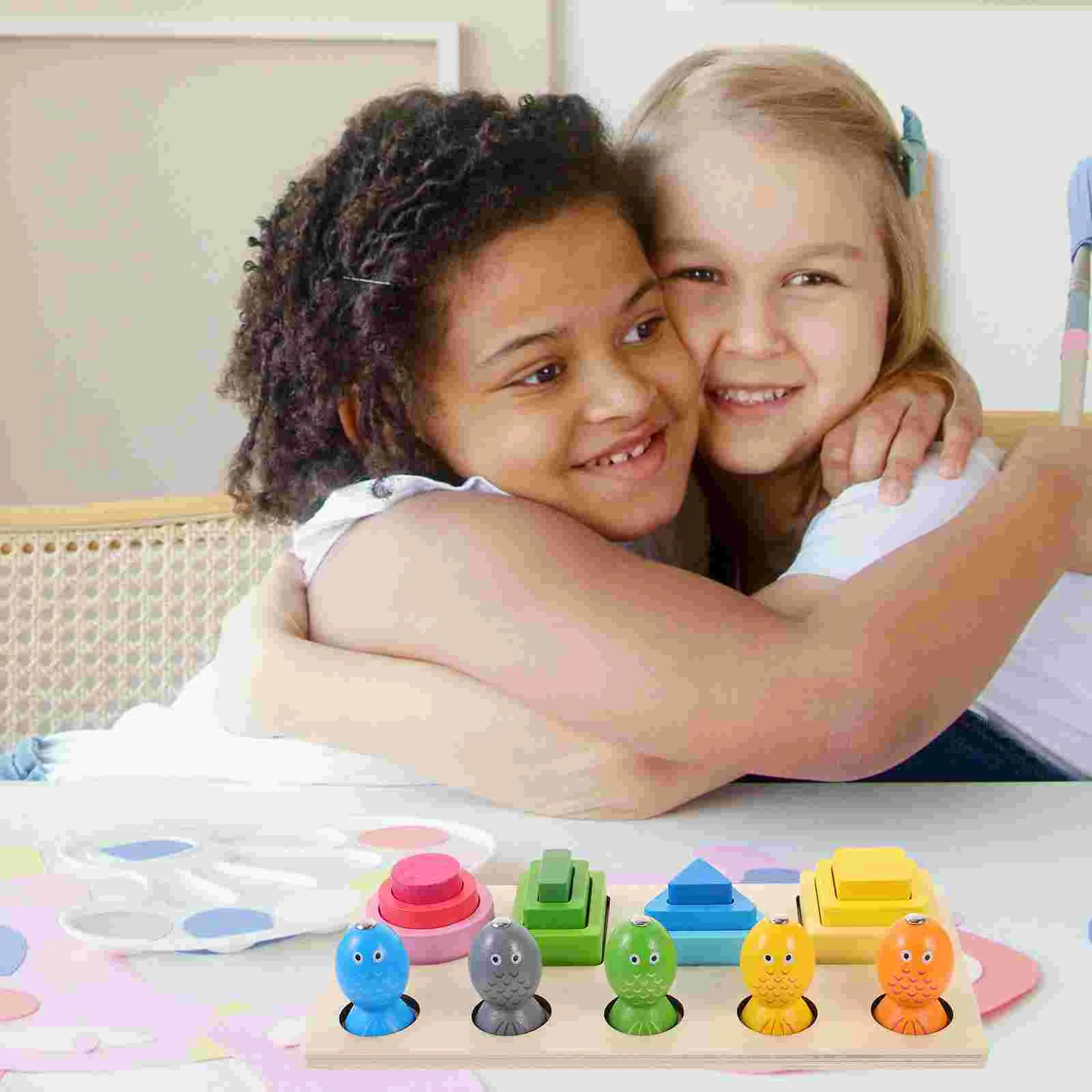 Brain Game Montessori Toys Children Blocks Toddler Sorting Kids Playset - £13.14 GBP