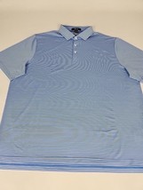 Ralph Lauren RLX Classic Fit Short Sleeve Golf Polo Men&#39;s 2XL Blue Striped - $49.99