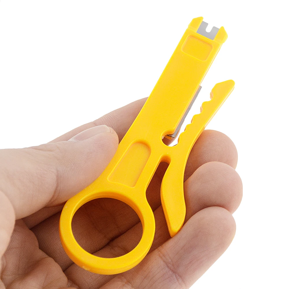 Mini Pocket Portable Wire Stripper Knife Crimper Pliers Crimping Tool Cable St - £9.14 GBP