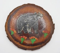 Outsider Art Folk Art Wood Bear Painting - £19.37 GBP