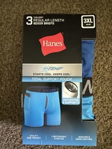 Men&#39;s Hanes Tagless Boxer Briefs X-Temp 3XL Regular Length 3 Pairs - £11.42 GBP