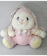 Vintage 1992 Well Made Happiness Aid Bunny Plush Pink Pjs &amp; Hat 17” - READ! - $1,198.03 MXN