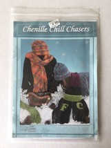 Chenille Chill Chasers Sewing Craft Pattern Hat &amp; Scarf Personalized - £8.66 GBP
