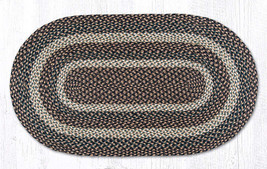 Earth Rugs C-770 Tan Oval Braided Rug 27&quot; x 45&quot; - £55.38 GBP