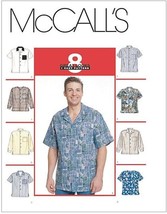 McCalls Sewing Pattern M2149 Top Shirt Mens Size Small - $10.79