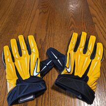 New Nike Superbad NFL Football Gloves PGF269-702 Size XXL Black/Gold Spe... - $66.49