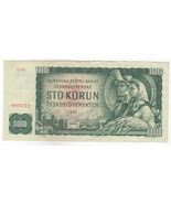 Checoslovaquia, 100 Korun, 1961 , P91, XF+ - $39.20