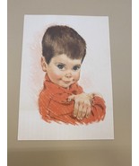 1950’s BOY Orange Northern Tissue Paper Pastel by Frances Hook 5” X 7” READ - £9.89 GBP