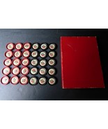 Vtg Four Flags Crest &amp; Seal Rare Checker Set 15 Black 15 Red Nice Set No... - $559.20 MXN